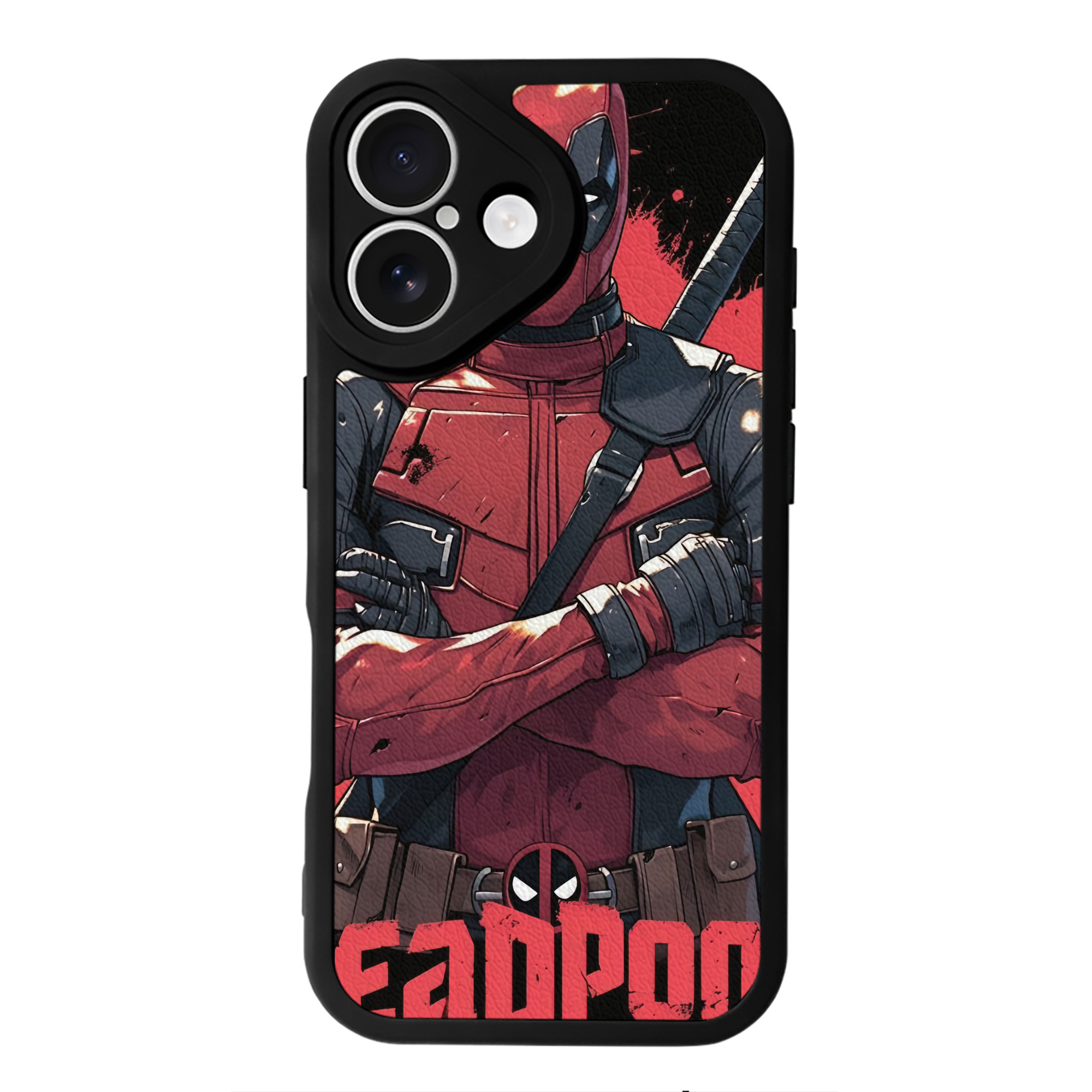 （画像用） Deadpool デッドプール 【iPhone 16シリーズ対応】シリコンスマホケース（レザー調） 材質：シリコン